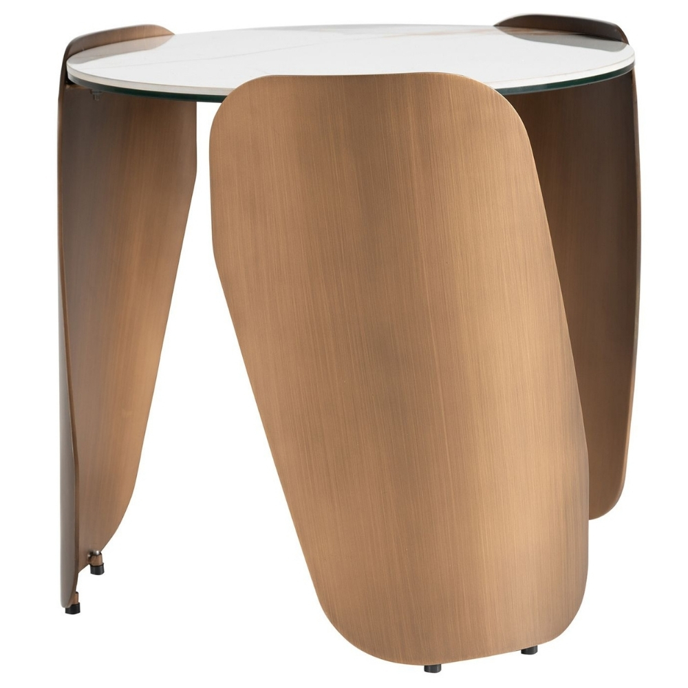 Angel Cerdá Bílý porcelánový odkládací stolek No. 2163, Ø 50 cm