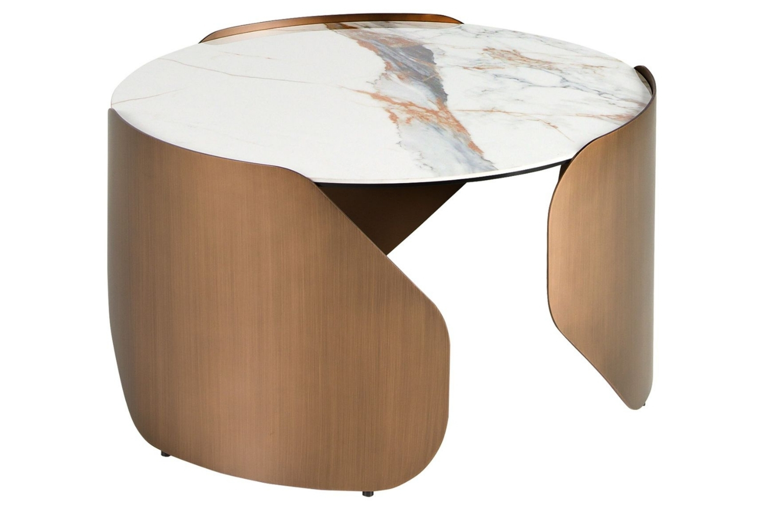 Angel Cerdá Bílý porcelánový konferenční stolek No. 2162, Ø 80 cm