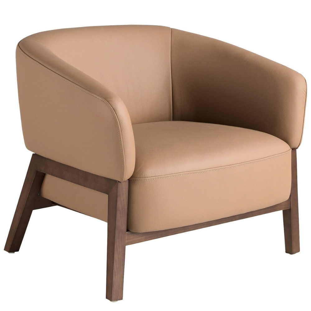 Angel Cerdá Hnědé kožené křeslo No. 5189