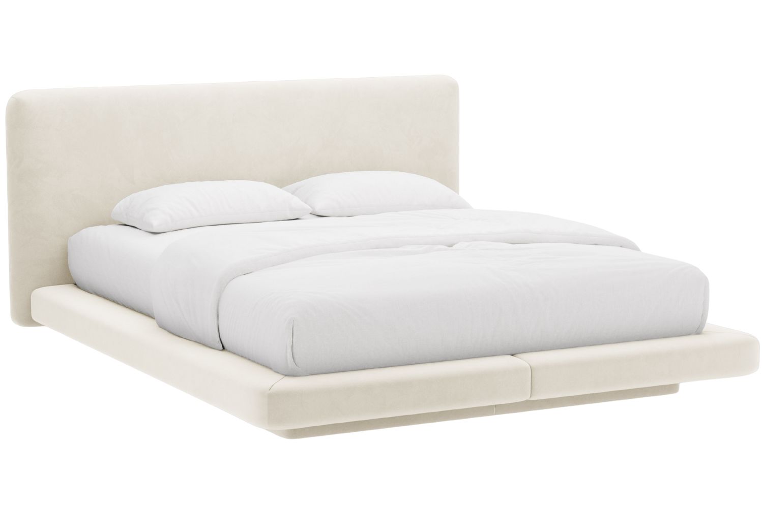 Micadoni B&eacute;žov&aacute; sametov&aacute; dvoulůžkov&aacute; postel Linea 160 x 200 cm