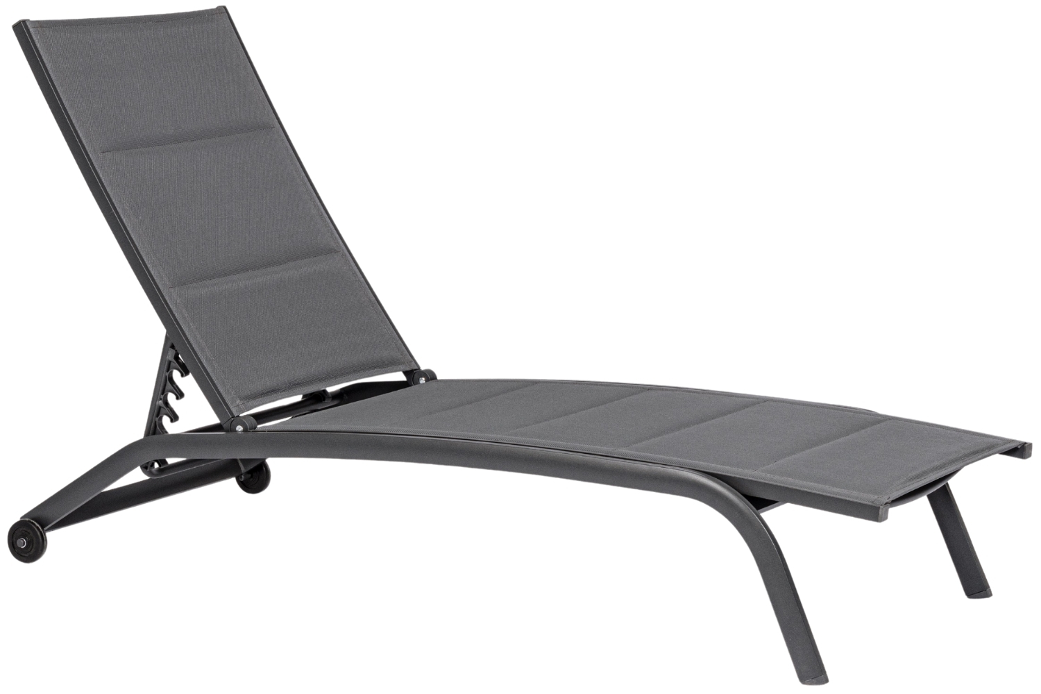 Bizzotto Antracitové hliníkové zahradní lehátko Cleopas