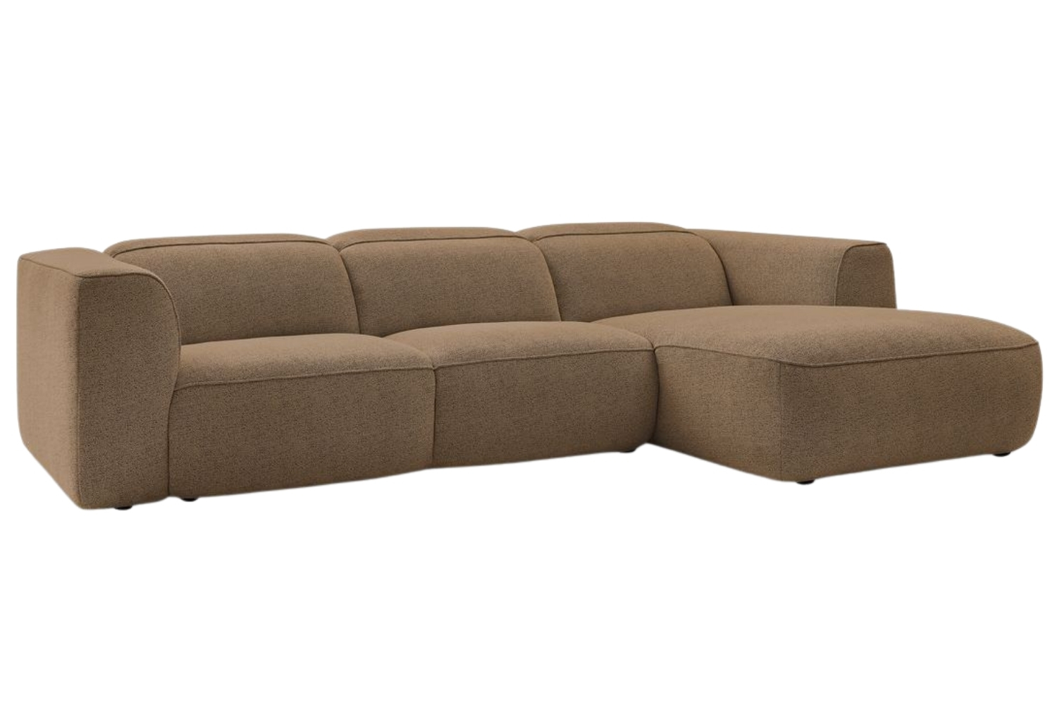 Bobochic Paris Oranžovohnědá rohová pohovka William 298 cm, pravá