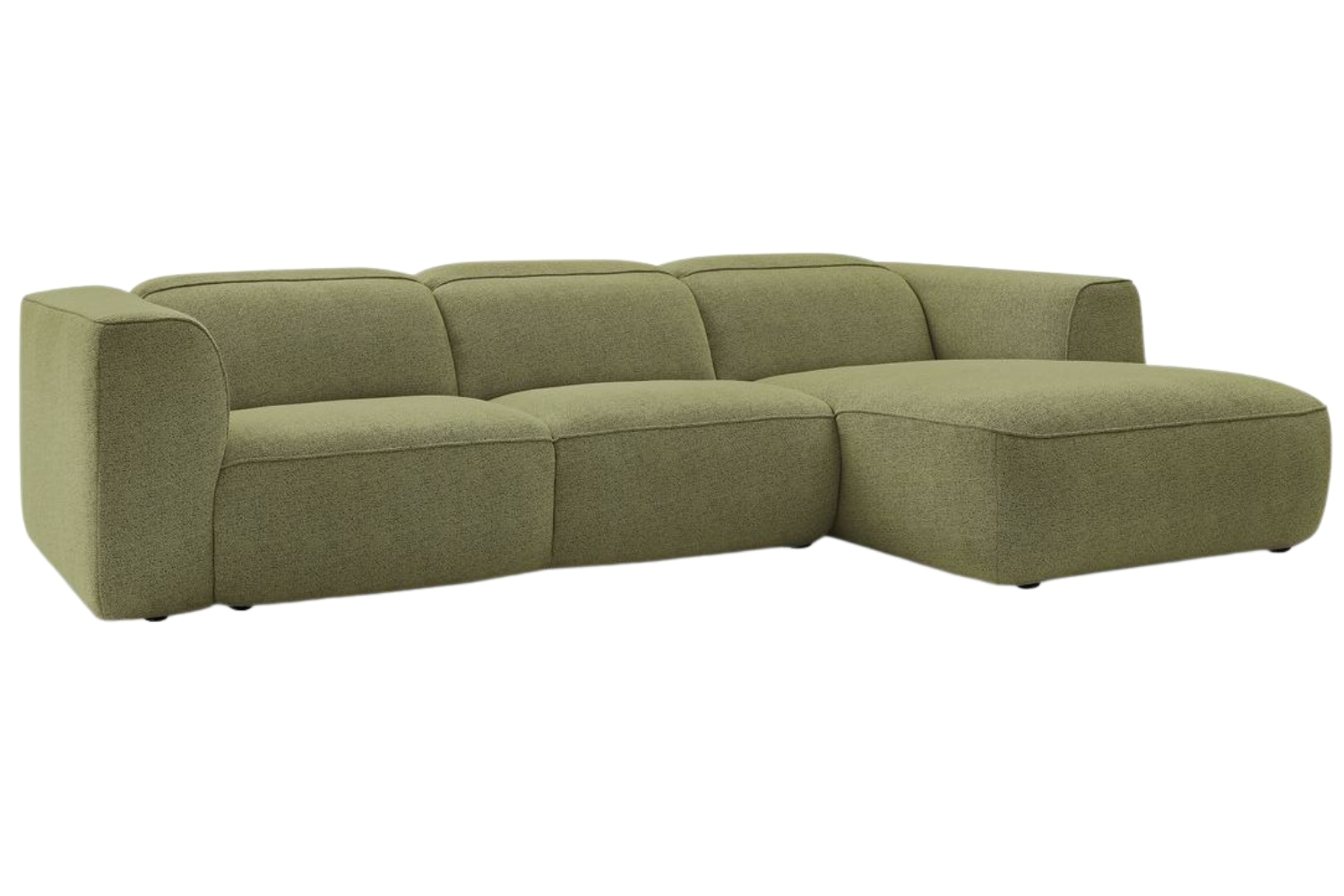 Bobochic Paris Zelená rohová pohovka William 298 cm, pravá