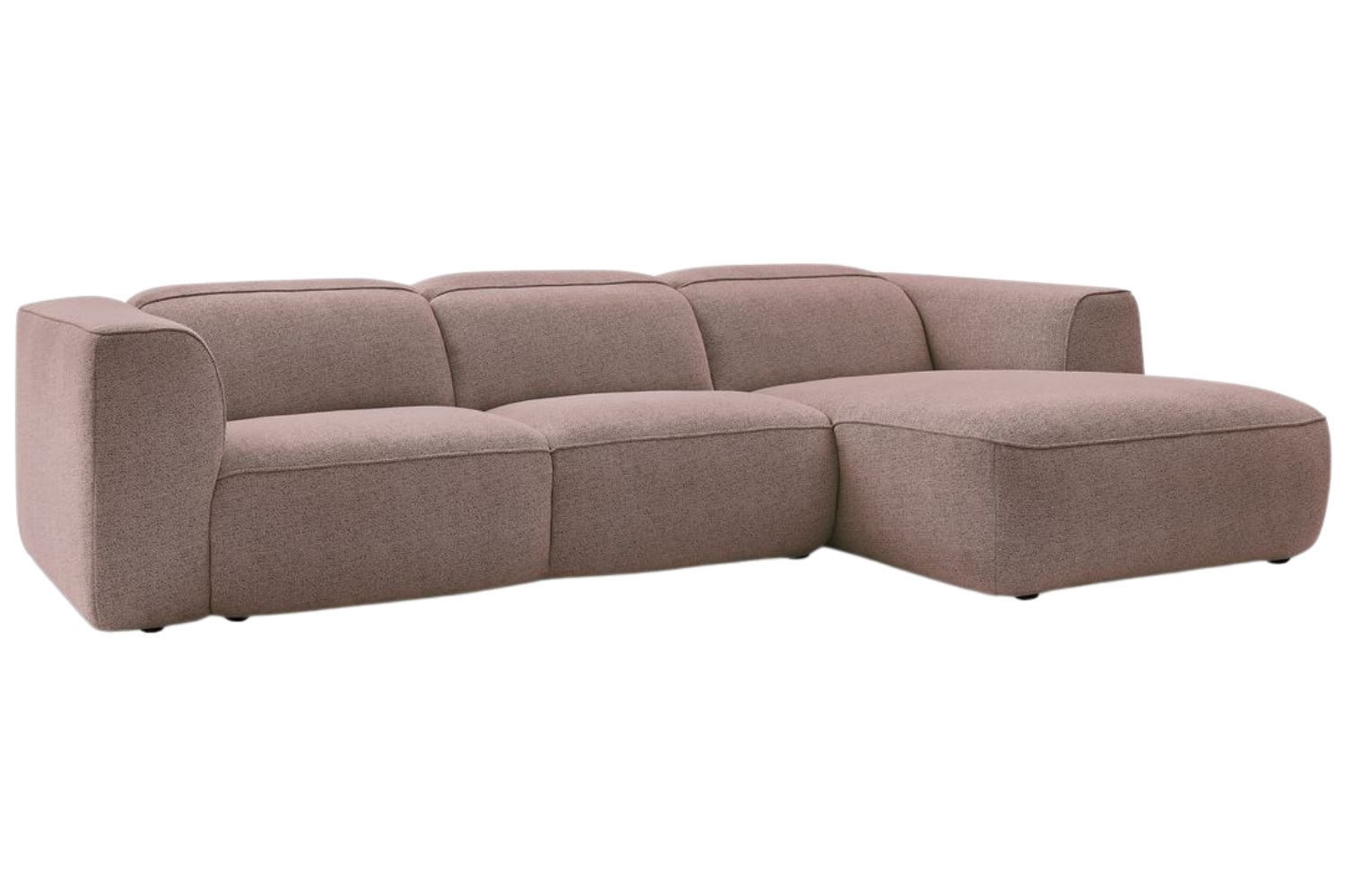 Bobochic Paris Růžov&aacute; rohov&aacute; pohovka William 298 cm, prav&aacute;