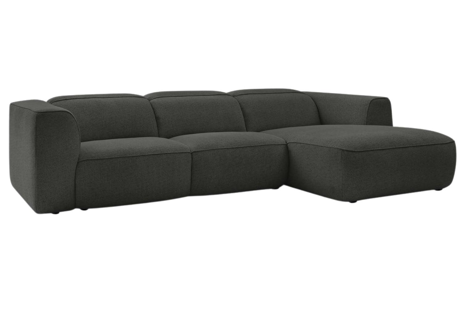 Bobochic Paris Tmavě &scaron;ed&aacute; rohov&aacute; pohovka William 298 cm, prav&aacute;