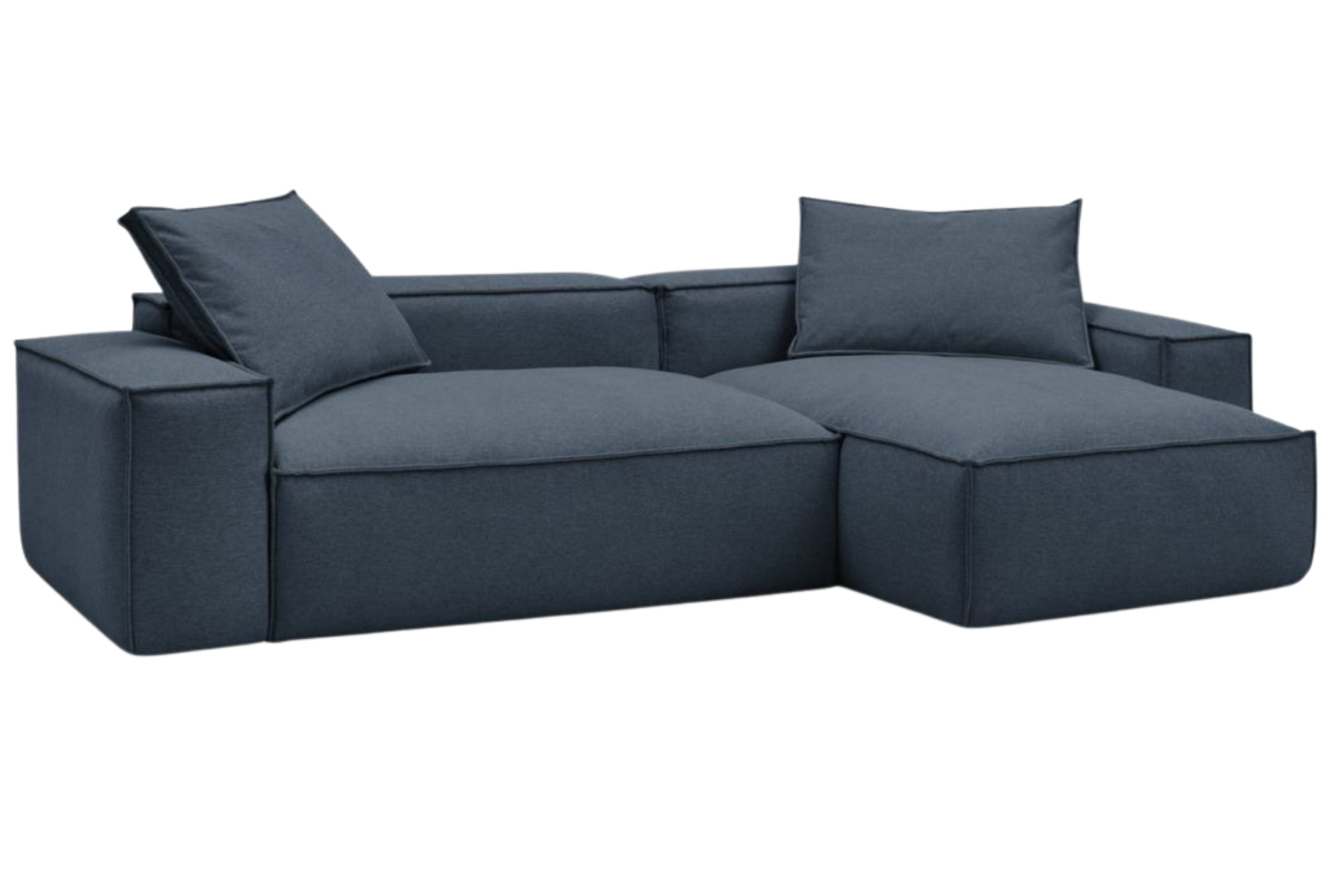 Bobochic Paris Tmavě modrá rohová pohovka Boheme 302 cm, levá/pravá