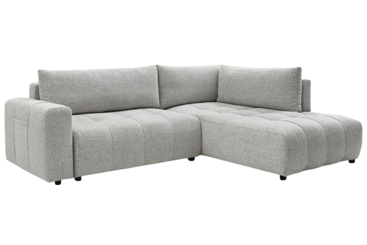 Bobochic Paris Světle šedá rozkládací pohovka Arsene 277 cm, pravá