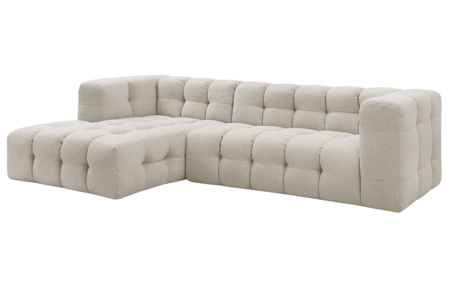 Bobochic Paris Béžová rohová pohovka Cloud 288 cm, levá