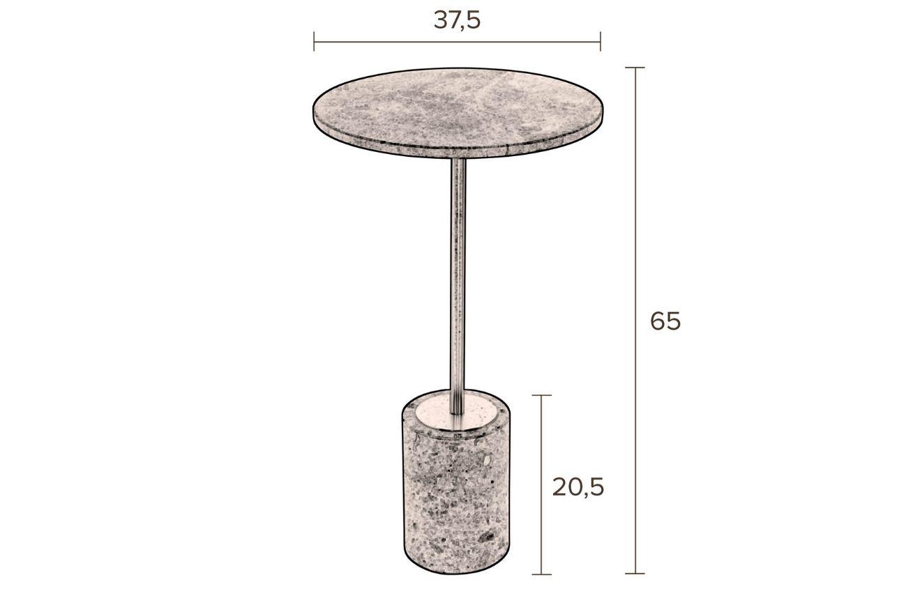 Zelený mramorový odkládací stolek DUTCHBONE Gunnar 37,5 cm