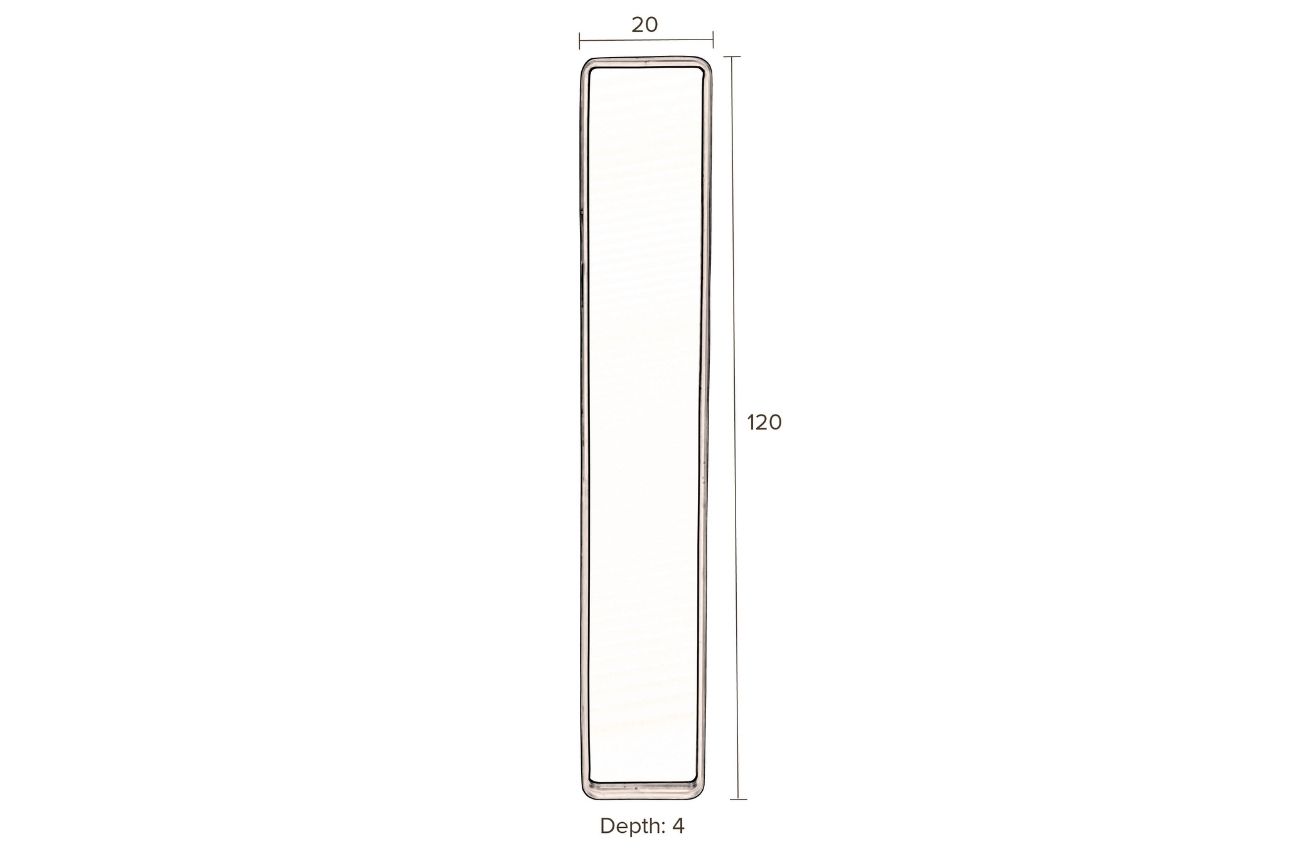 Černé závěsné zrcadlo DUTCHBONE Blackbeam 120 cm