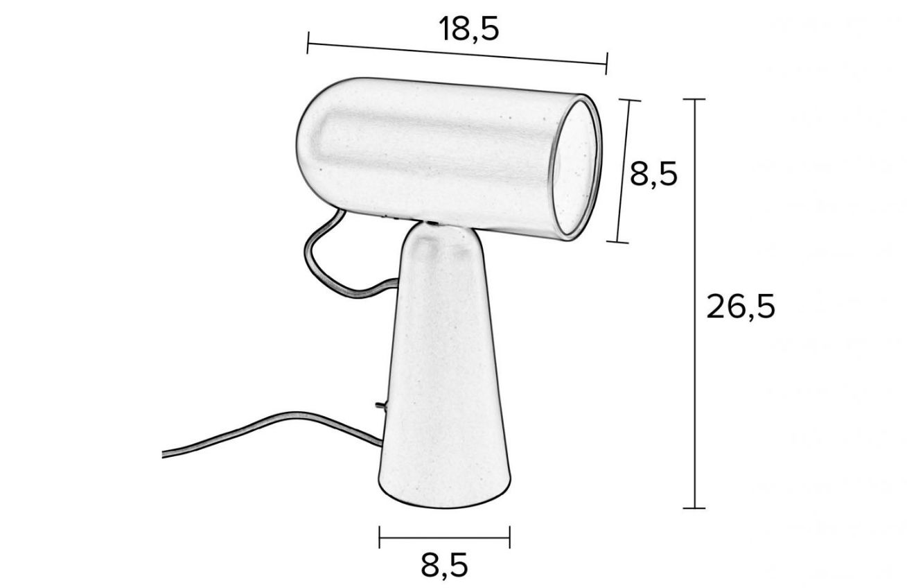 White Label Tmavě šedá stolní lampa WLL VESPER