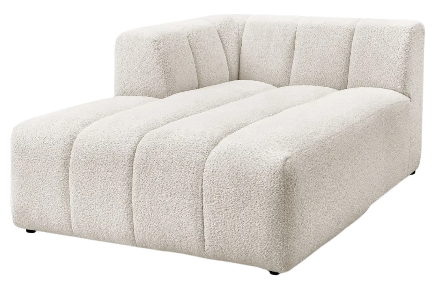 Bobochic Paris Bílá bouclé lenoška Annecy 170 cm, levá