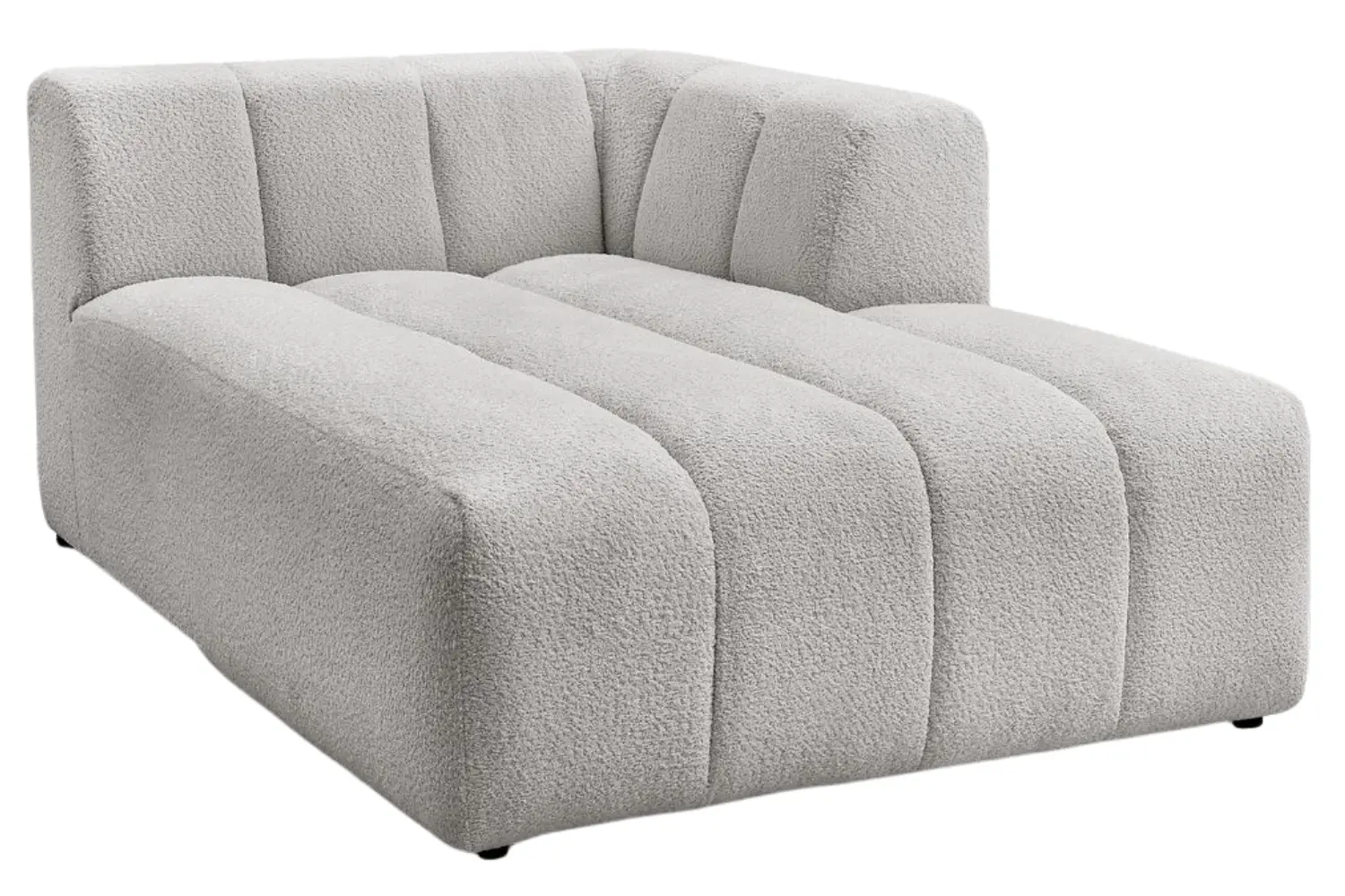 Bobochic Paris Světle šedá bouclé lenoška Annecy 170 cm, pravá