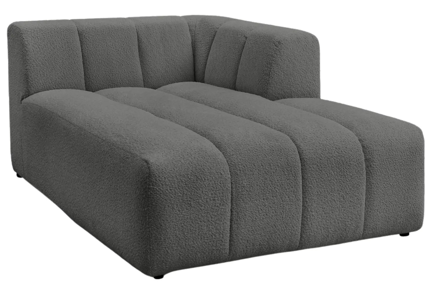 Bobochic Paris Tmavě šedá bouclé lenoška Annecy 170 cm, pravá