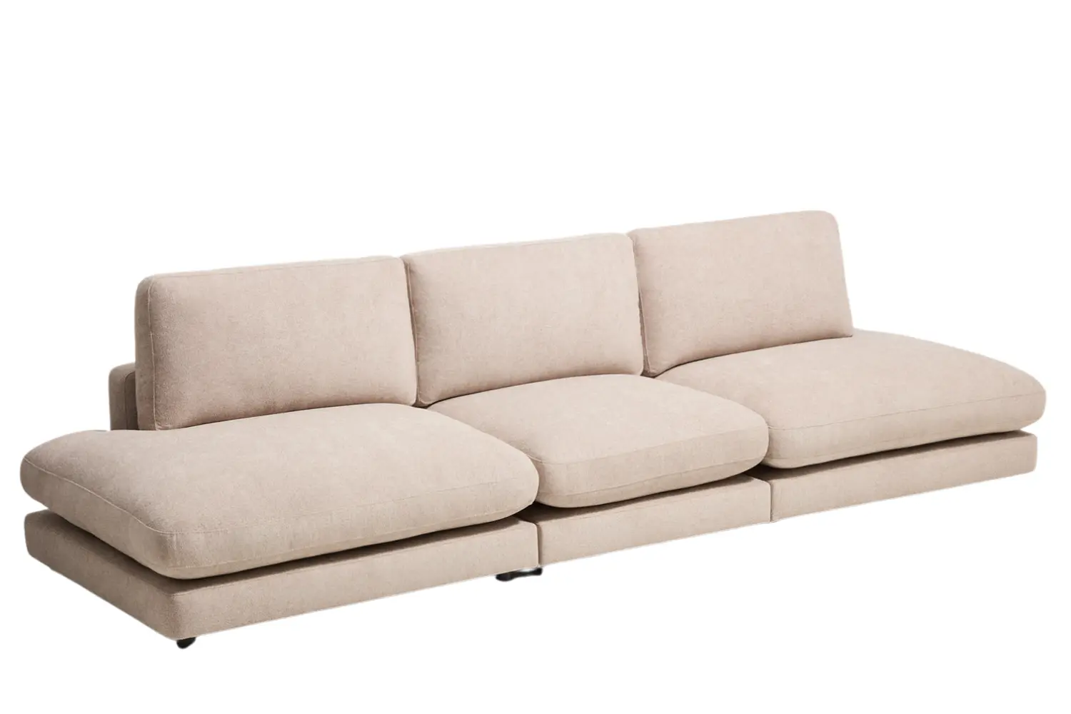 Kave Home B&eacute;žov&aacute; čtyřm&iacute;stn&aacute; boucl&eacute; pohovka Gala 330 cm