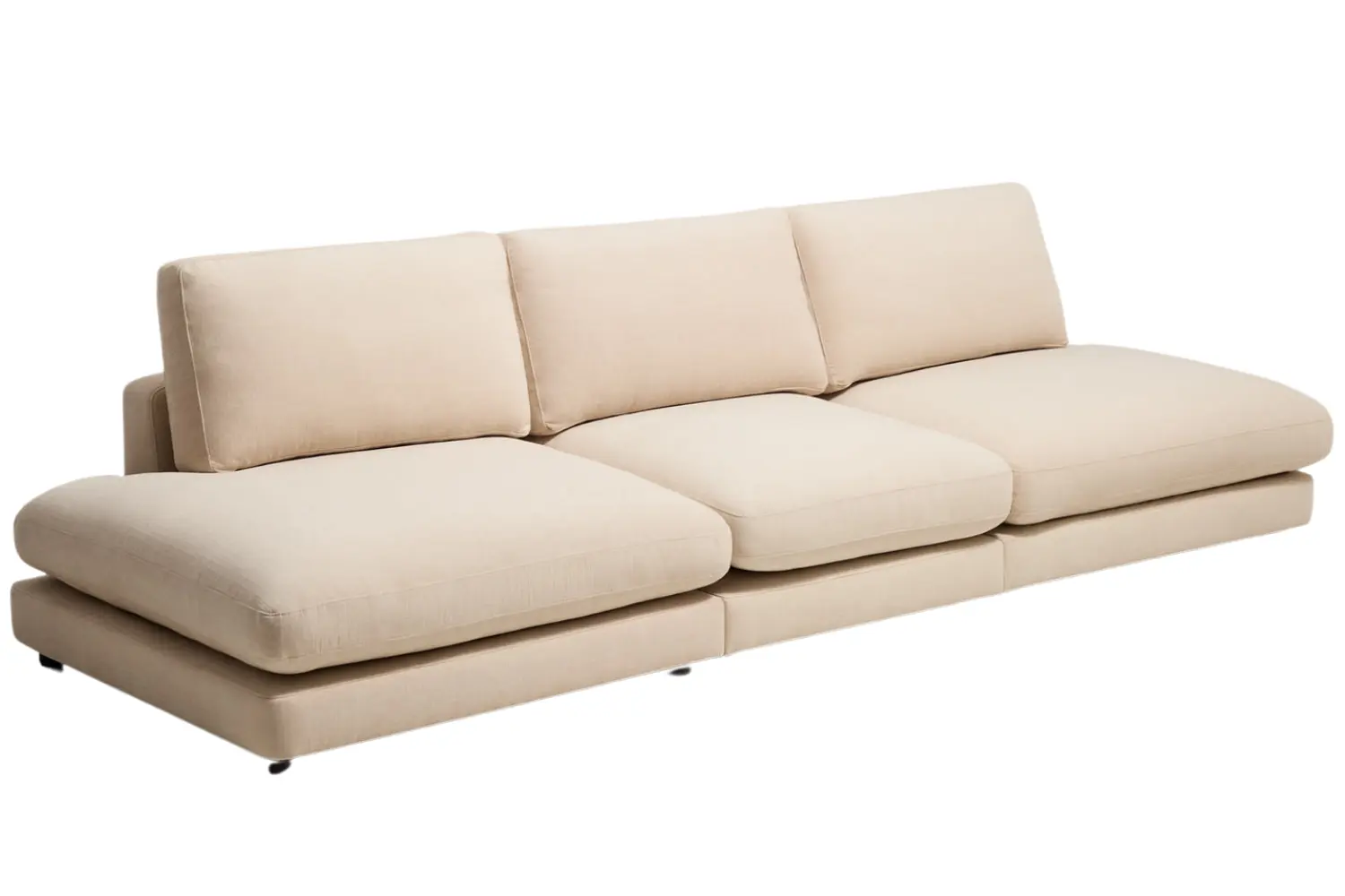 Kave Home B&eacute;žov&aacute; čtyřm&iacute;stn&aacute; pohovka Gala 330 cm