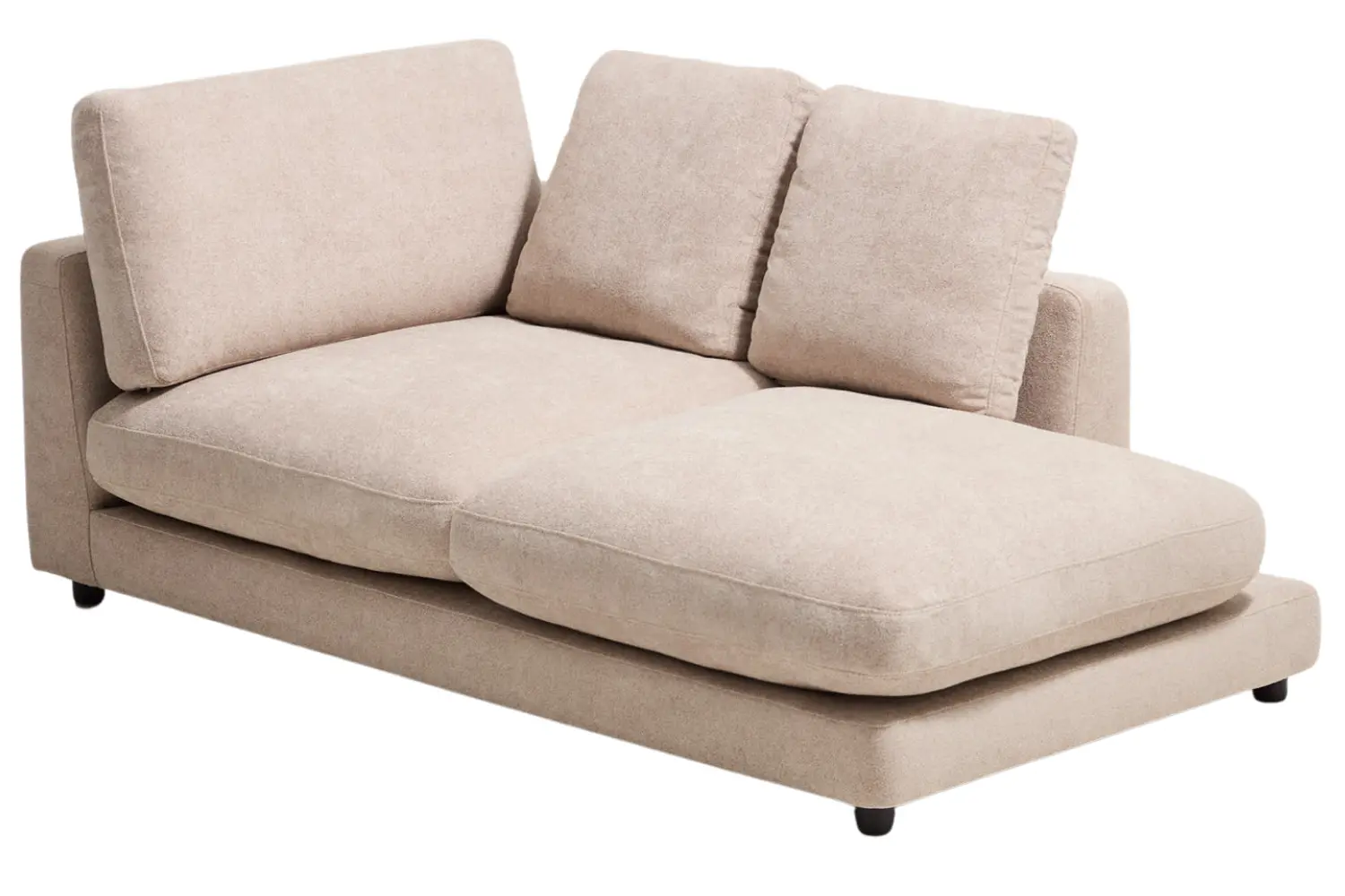 Kave Home B&eacute;žov&aacute; boucl&eacute; leno&scaron;ka Gala 193 cm, prav&aacute;