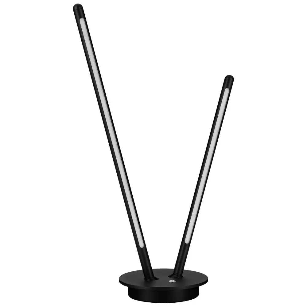 Nova Luce Čern&aacute; kovov&aacute; stoln&iacute; LED lampa Intec