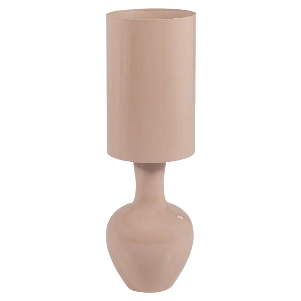 WOOOD Světle růžová kovová stolní lampa Loa