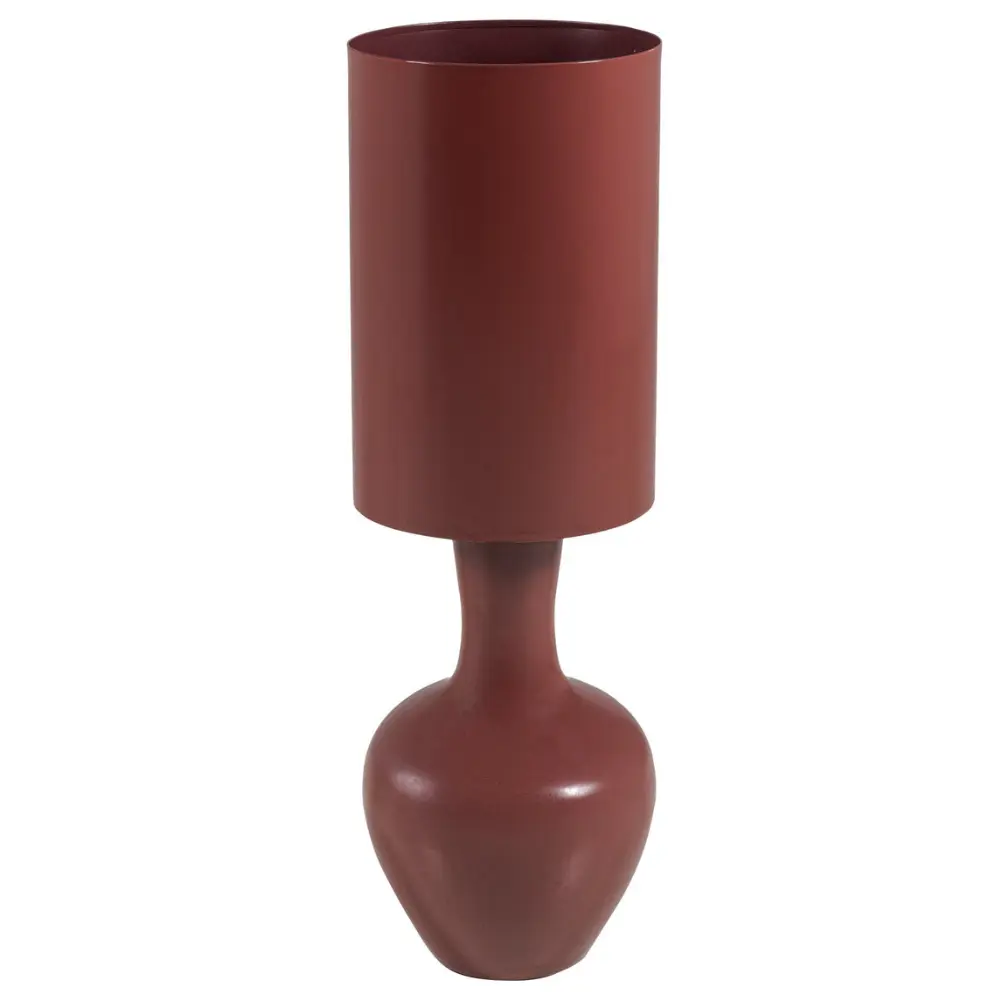 WOOOD Červená kovová stolní lampa Loa