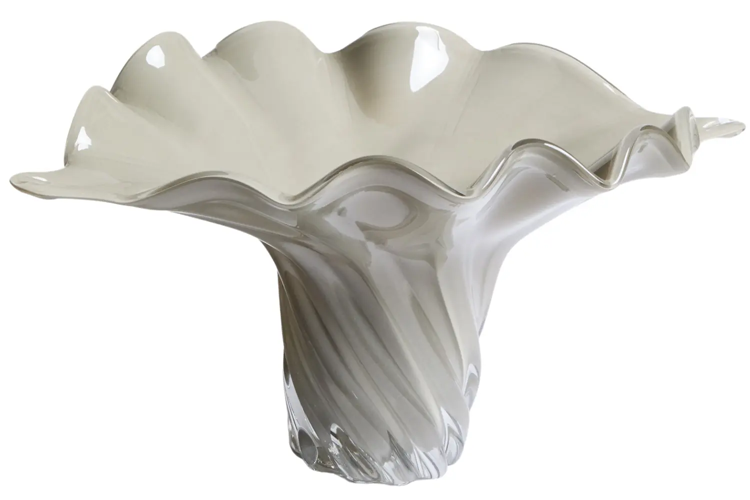 Kave Home &Scaron;ed&aacute; skleněn&aacute; v&aacute;za Lurea 26 cm