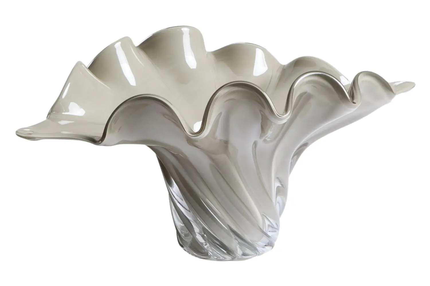 Kave Home &Scaron;ed&aacute; skleněn&aacute; v&aacute;za Lurea 19 cm
