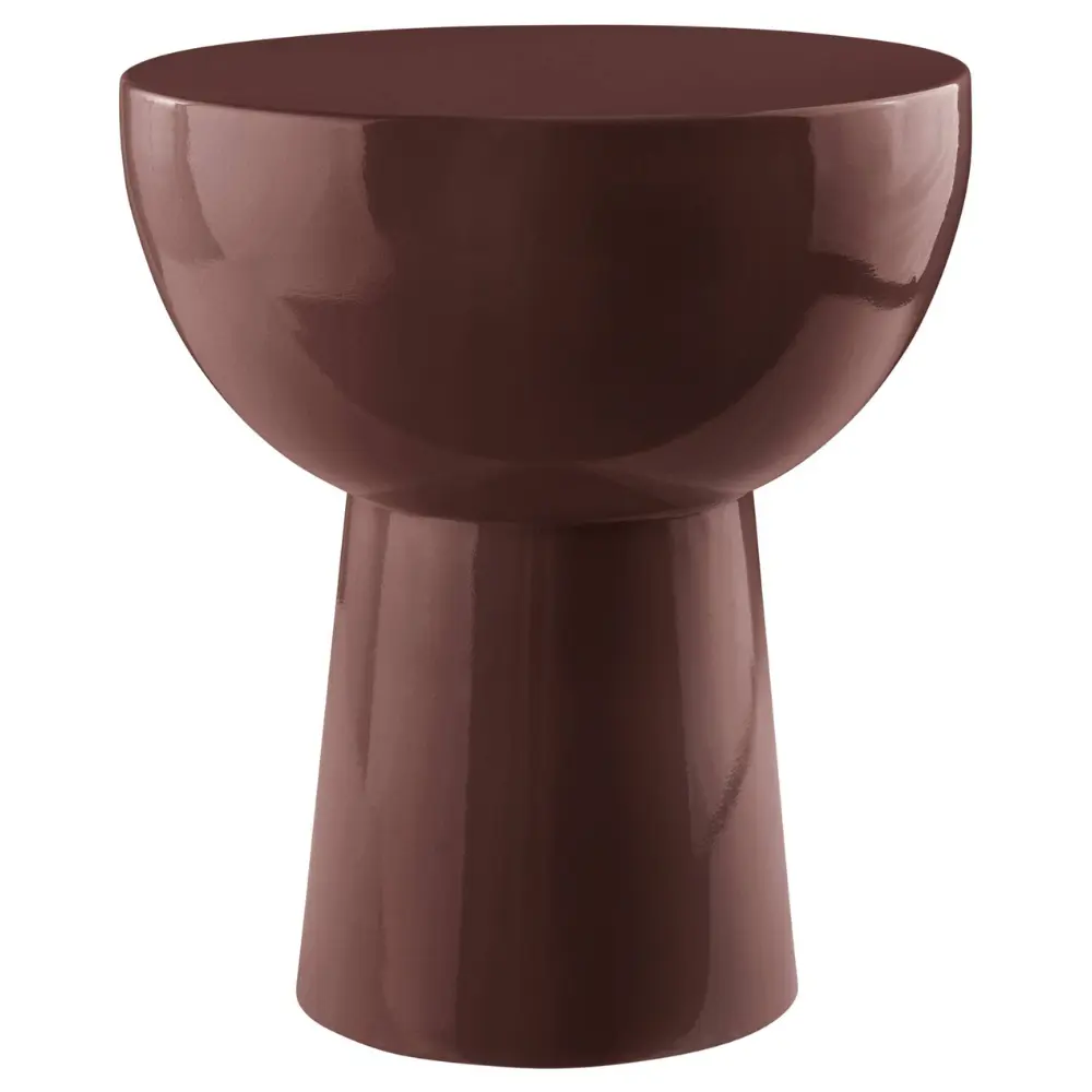 Jotex Tmavě červen&yacute; kovov&yacute; odkl&aacute;dac&iacute; stolek BALIS 35 cm