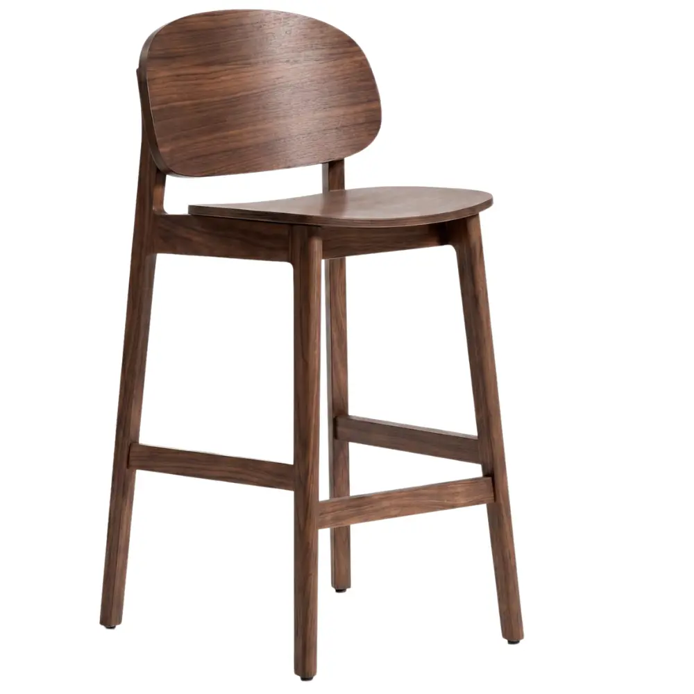 Kave Home Hněd&aacute; barov&aacute; židle Ludara 66 cm