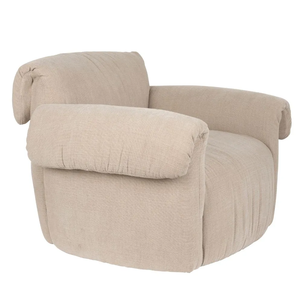 Zuiver Béžové lounge křeslo PUFFY
