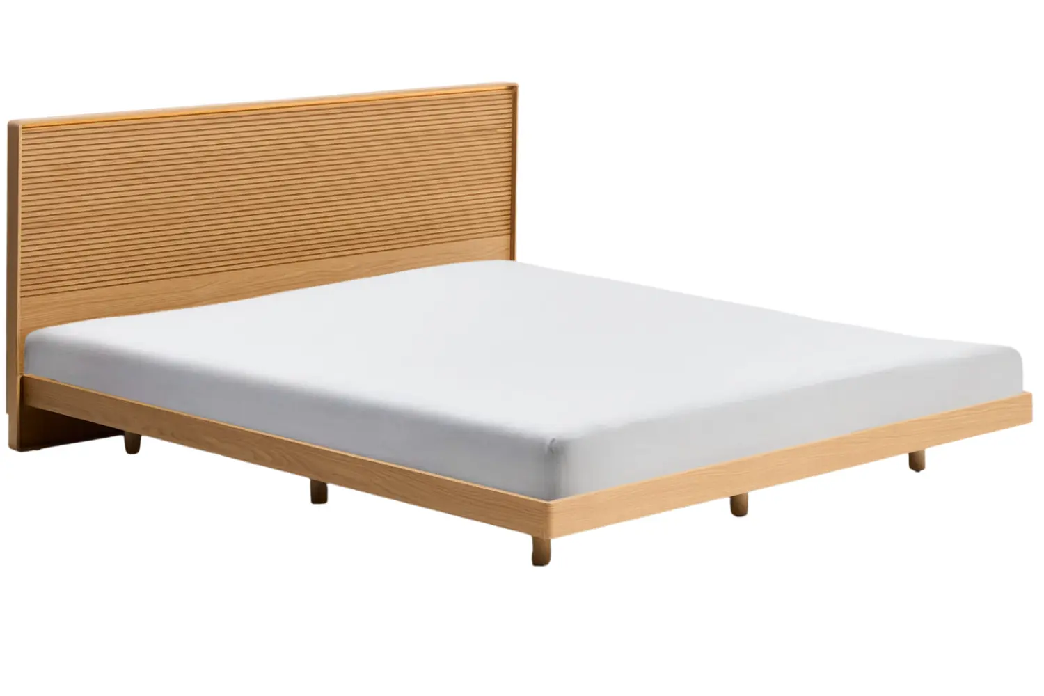 Kave Home Dubová postel Norlen 180 x 200 cm s čelem