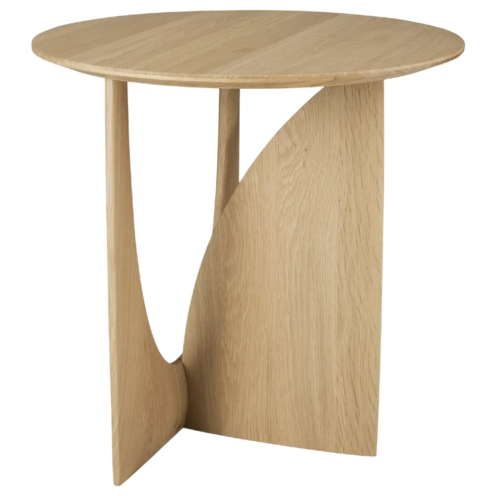 Ethnicraft Dubový odkládací stolek Geometric 51 cm