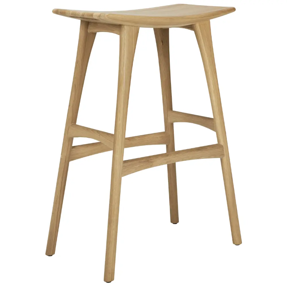 Ethnicraft Dubová barová židle Osso 79 cm