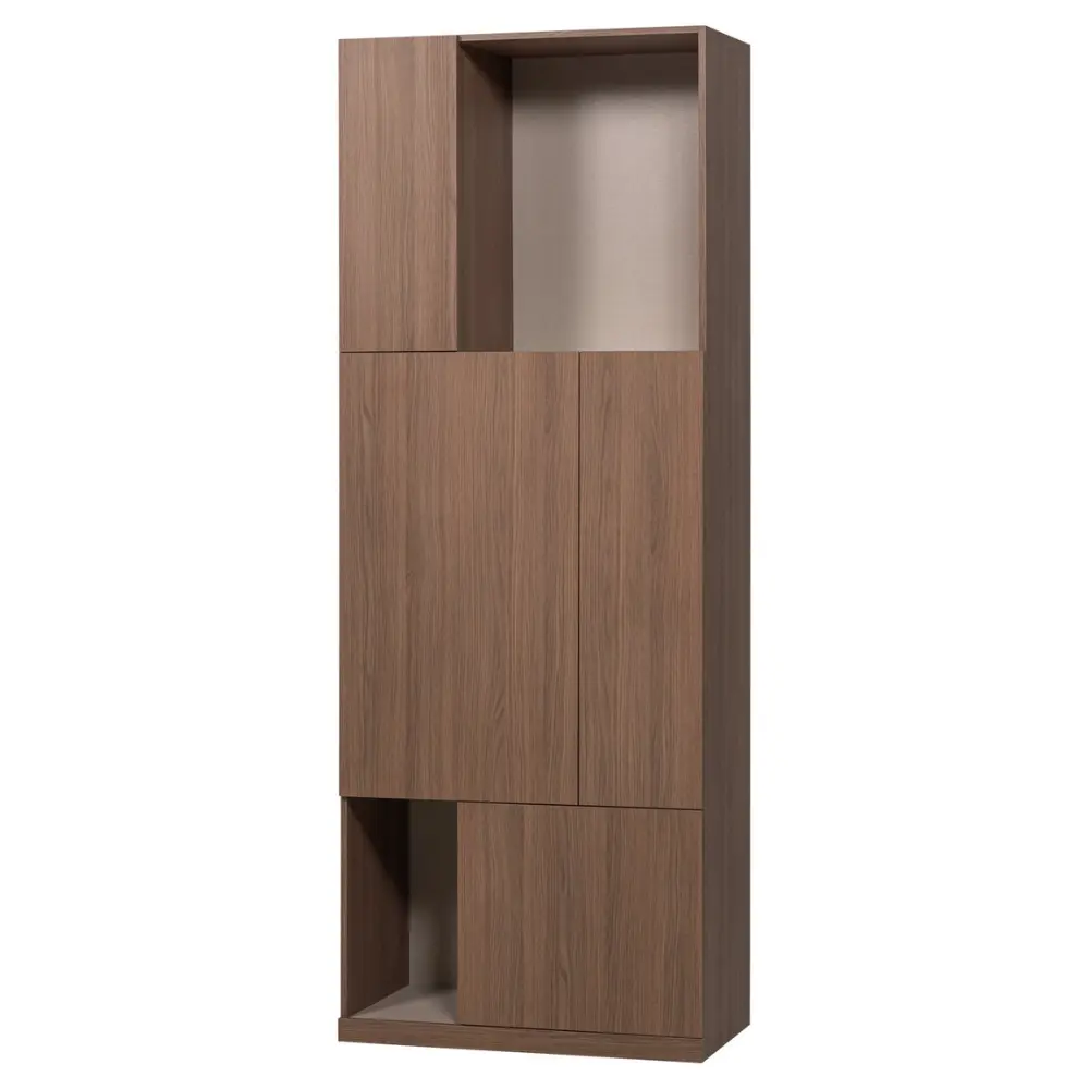 WOOOD Dřevěná skříň Build 215 x 80 cm s tmavým dubovým dekorem