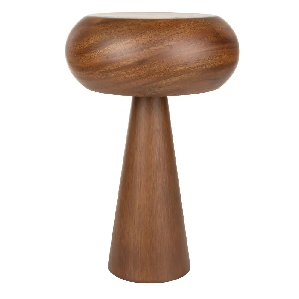 Dutchbone Hnědá dřevěná stolní lampa MOREL 37 cm