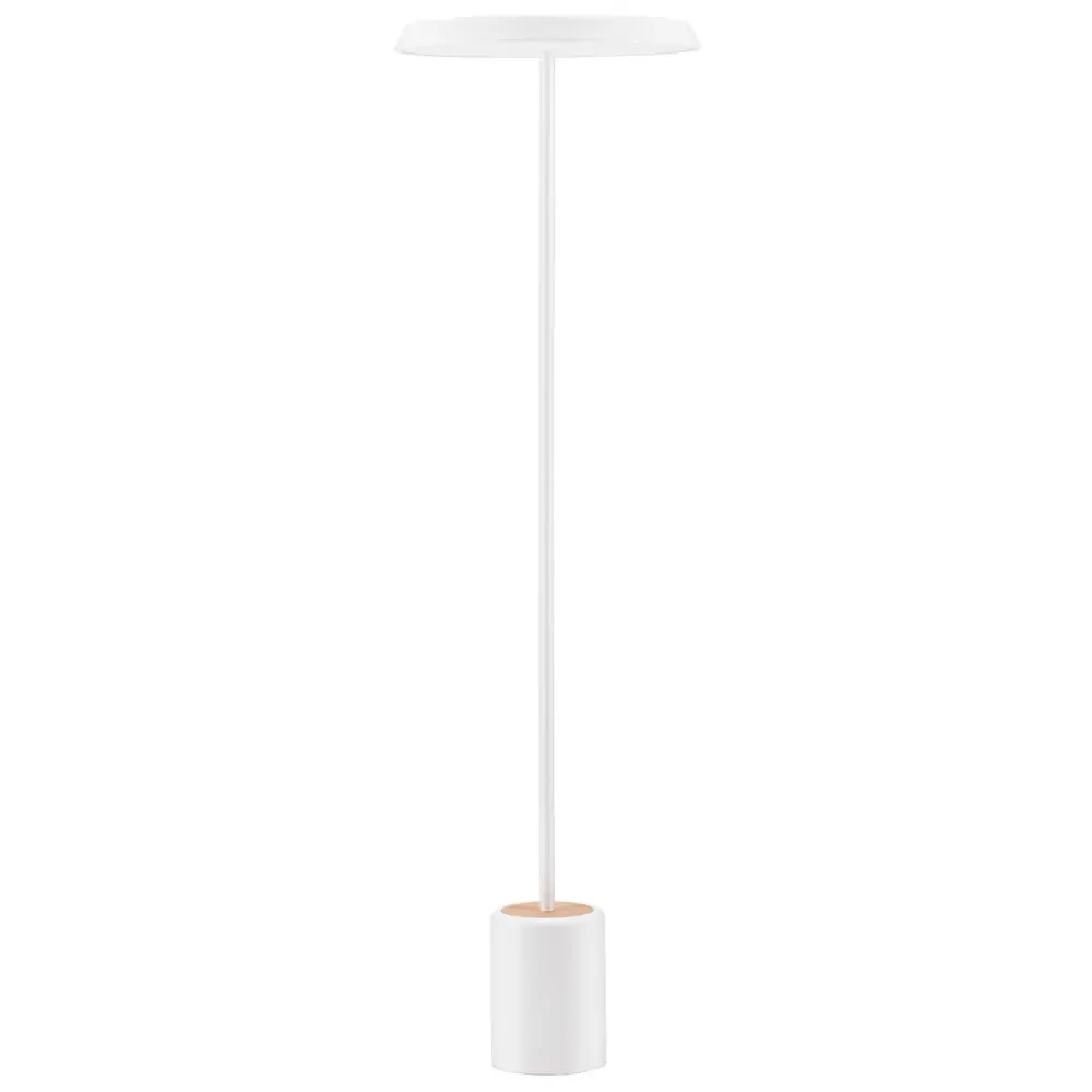 Nova Luce Bílá kovová stojací LED lampa Ophelia 135 cm