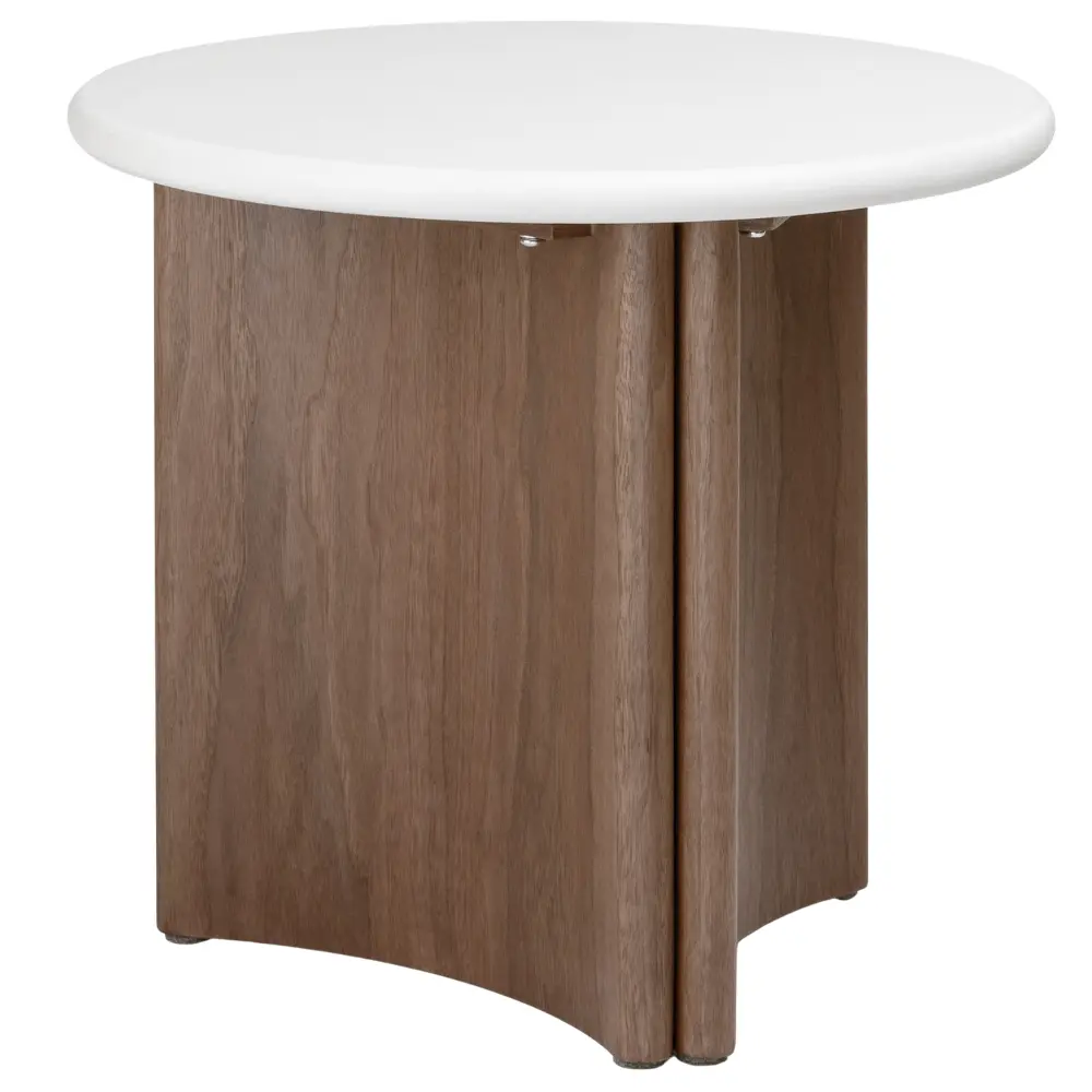 NovaNook Ořechov&yacute; odkl&aacute;dac&iacute; stolek Arlom ⌀50 cm