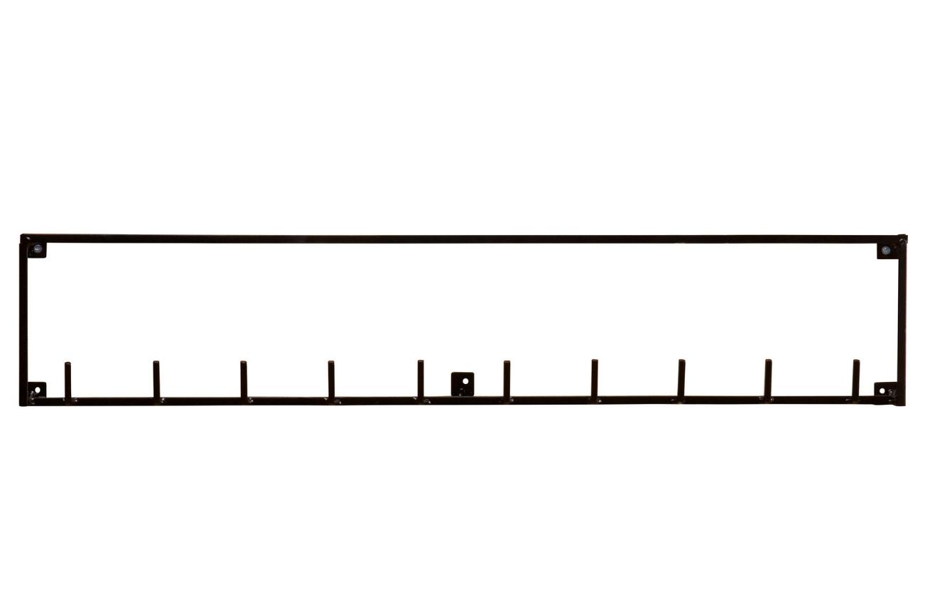 WOOOD Černý kovový nástěnný věšák Mirtl 82,8 cm