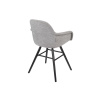 Světle šedá látková jídelní židle ZUIVER ALBERT KUIP s područkami