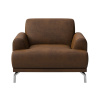 Hnědé koženkové křeslo MESONICA Puzo II