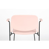 Světle růžová plastová jídelní židle WLL Stacks s područkami -fv-interier-25