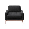 Antracitové látkové křeslo MESONICA Musso Tufted