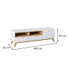 Bílý TV stolek Thia s dubovou podnoží 160 x 45 cm -fv-interier-25