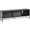 Černý kovový TV stolek Kave Home Trixie 180 x 41 cm