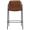 Hnědá koženková barová židle DAN-FORM Boto 67 cm