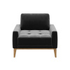 Tmavě šedé sametové křeslo MESONICA Musso Tufted