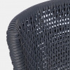 Tmavě šedá pletená zahradní barová židle Bizzotto Hespari 112 cm