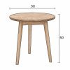 Černý dubový odkládací stolek WLL FABIO 50 cm