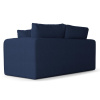 Tmavě modrá látková dvoumístná rozkládací pohovka MICADONI LIDO 158 cm