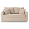 Světle béžová látková dvoumístná rozkládací pohovka MICADONI LIDO 158 cm II.