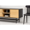 Černý dubový TV stolek Maya 180 x 50 cm -fv-interier-25